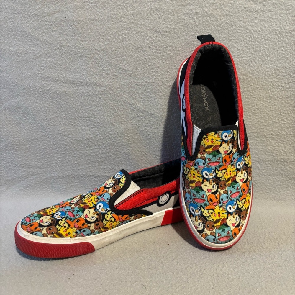 Ground Up colorful pokemon youth slip on shoes size 6 - Picture 1 of 9